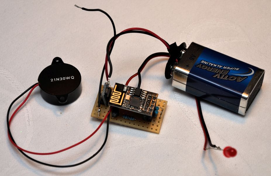 Aufbau Türklingel-Empfänger mit ESP8266-ESP01