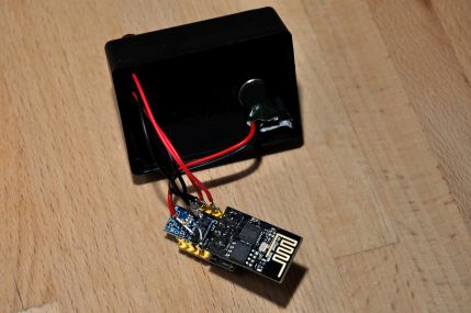 ESP8266 ESP-01 Gaszähler von innen vorne