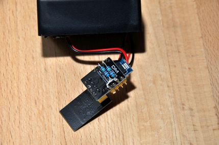 ESP8266 ESP-01 Gaszähler von innen hinten