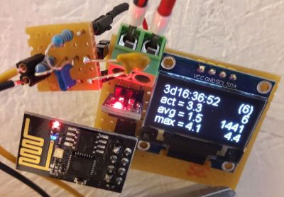 erster Prototyp ESP8266 ESP-01 Windgeschwindigkeit